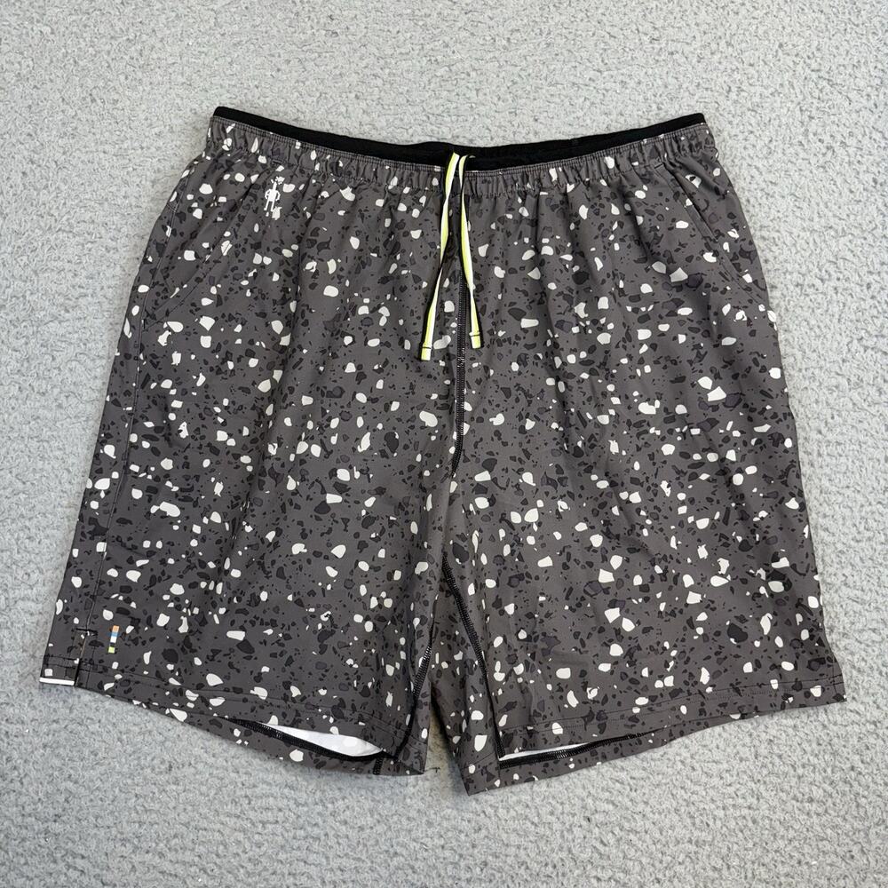 Smartwool Shorts Men’s Size Large Gray Patterned MERINO SPORT Lined 8" Athletic